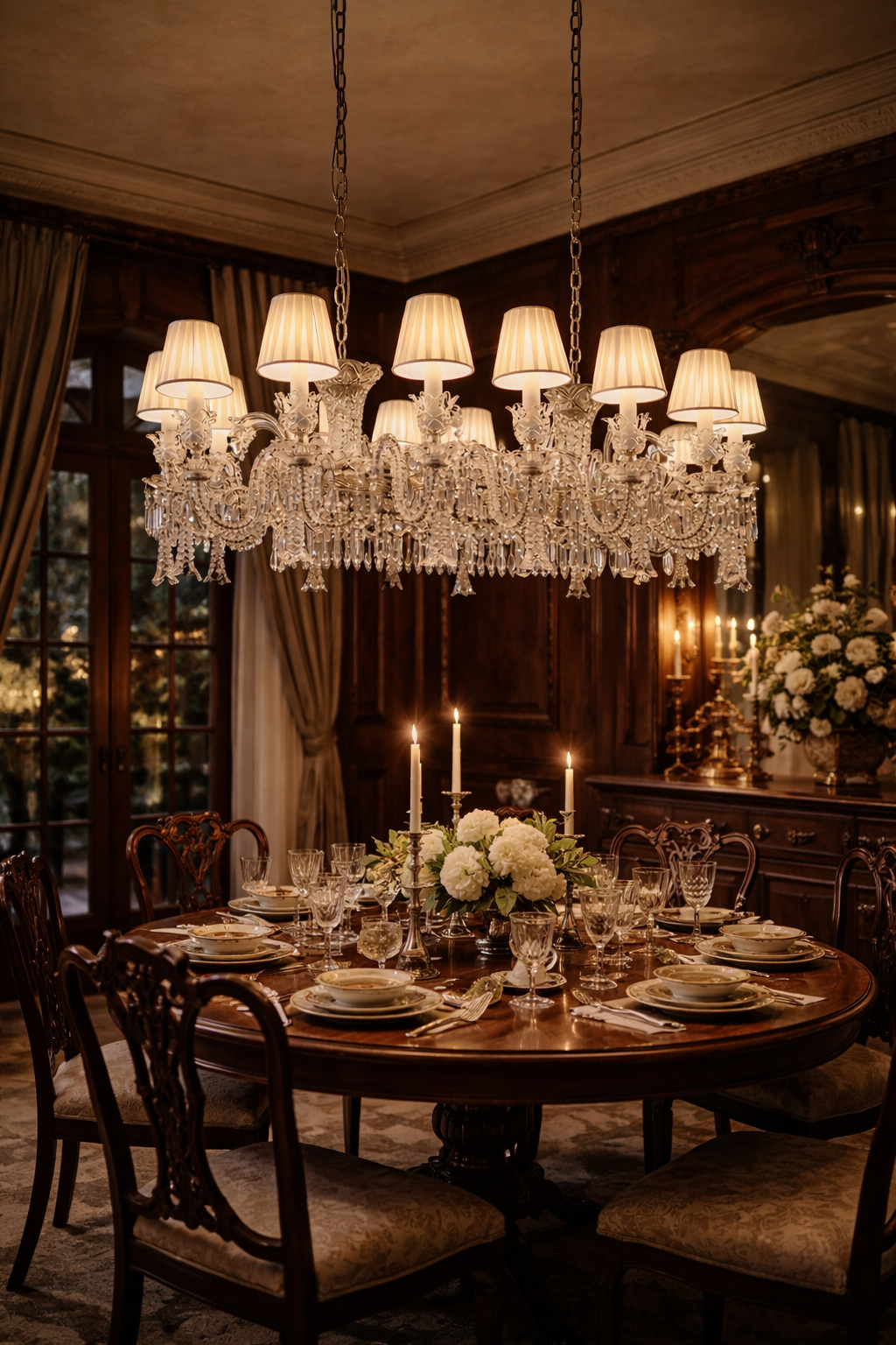 10 LIGHT Clear GLASS RECTANGULAR ITALIAN CHANDELIER LIGHT FOR DINING HALL